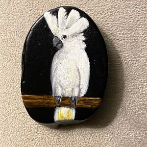 Hand-Crafted Rock Art - Cockatoo